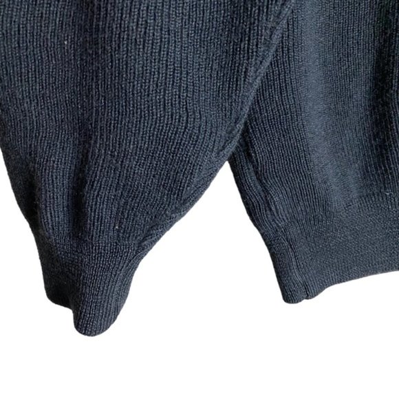 Playboy Men's Blue Wool Blend Classic Knit Patched Sweater - Picture 4 of 8